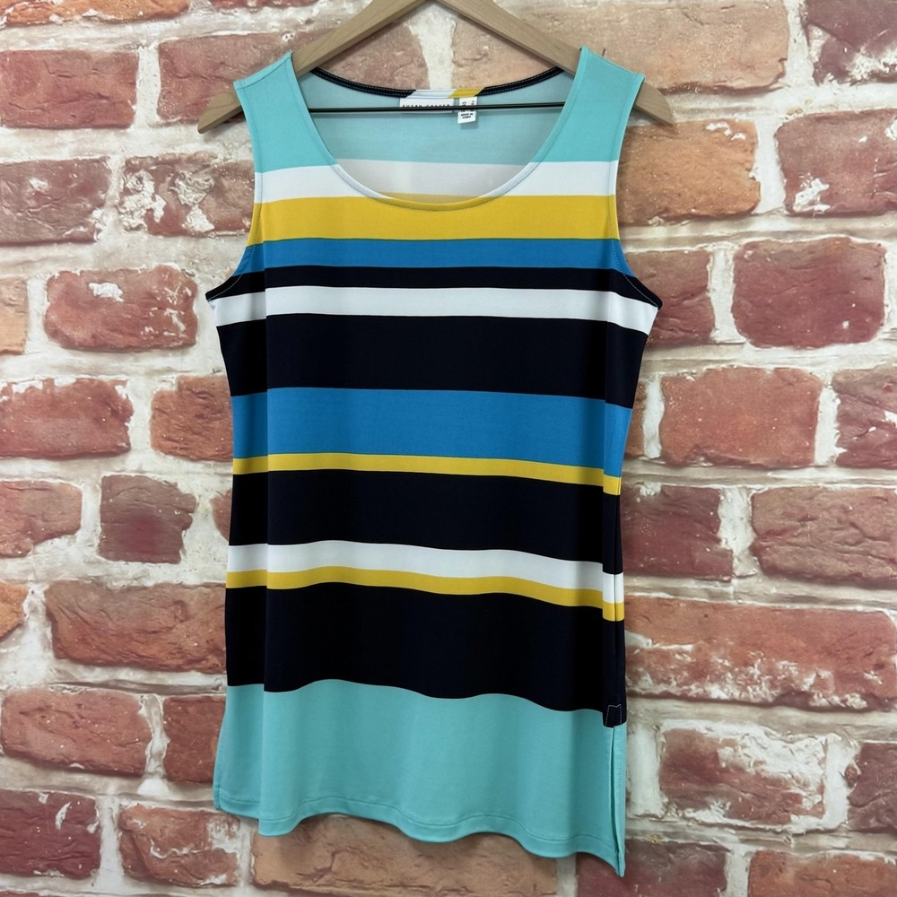 Susan Graver Top Womens Small Multicolor Beach Striped Camisole Tank Shirt - Picture 3 of 9